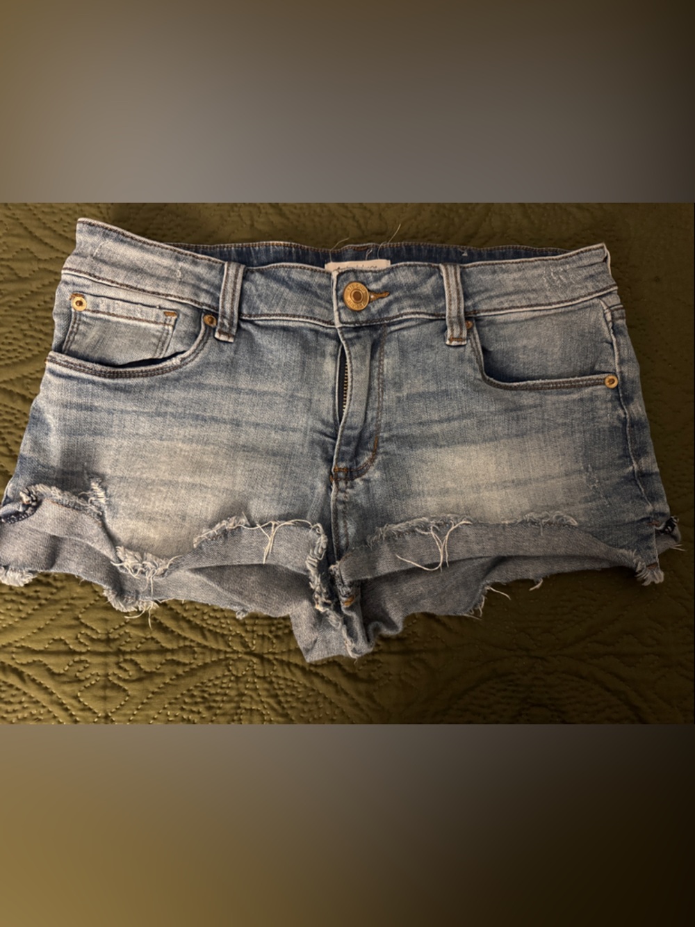 STS Blue Distressed Light Blue Denim Cutoff Shorts